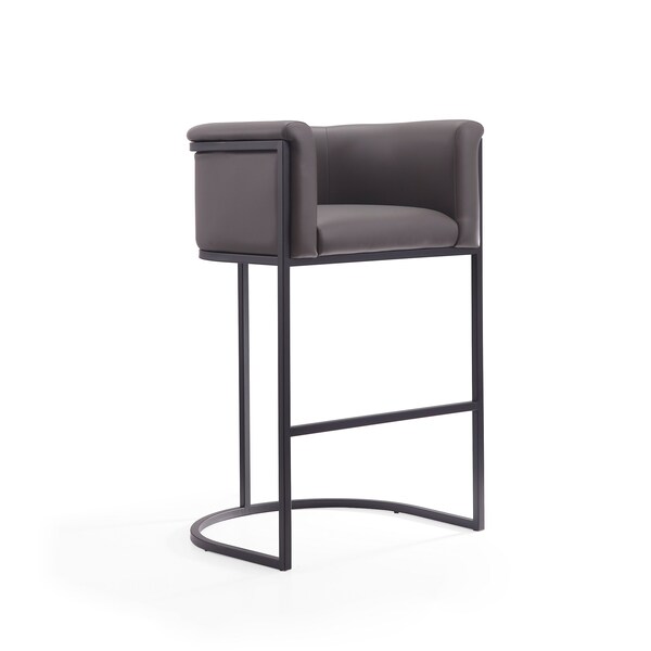 Manhattan Comfort Cosmopolitan Barstool in Pebble and Black BS015-PE - main